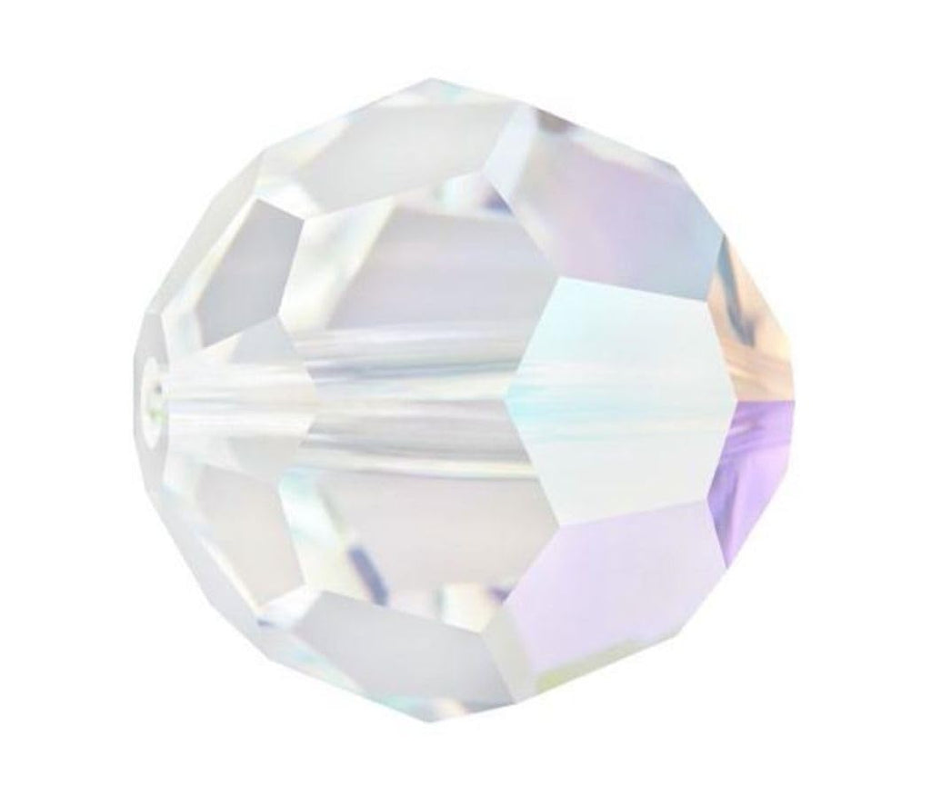 50pcs Adabele Austrian 10mm Faceted Round Crystal Beads Clear AB Compatible with Swarovski Crystals Preciosa