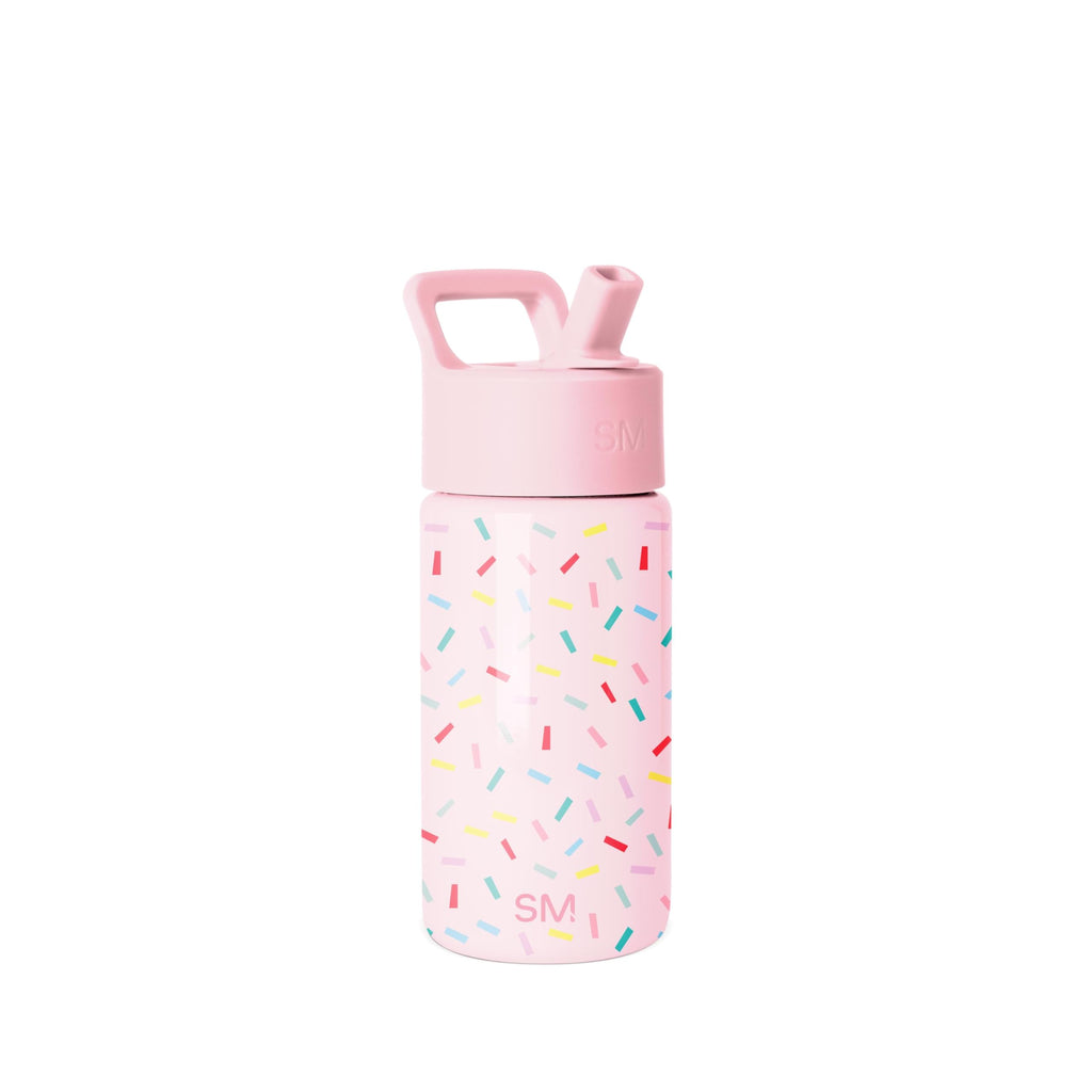 Simple Modern Kids Water Bottle with Straw Lid | 14oz Insulated Stainless Steel Kids Tumbler & Spill Proof Toddler Cup for School, Girls, Boys | Summit | Confetti