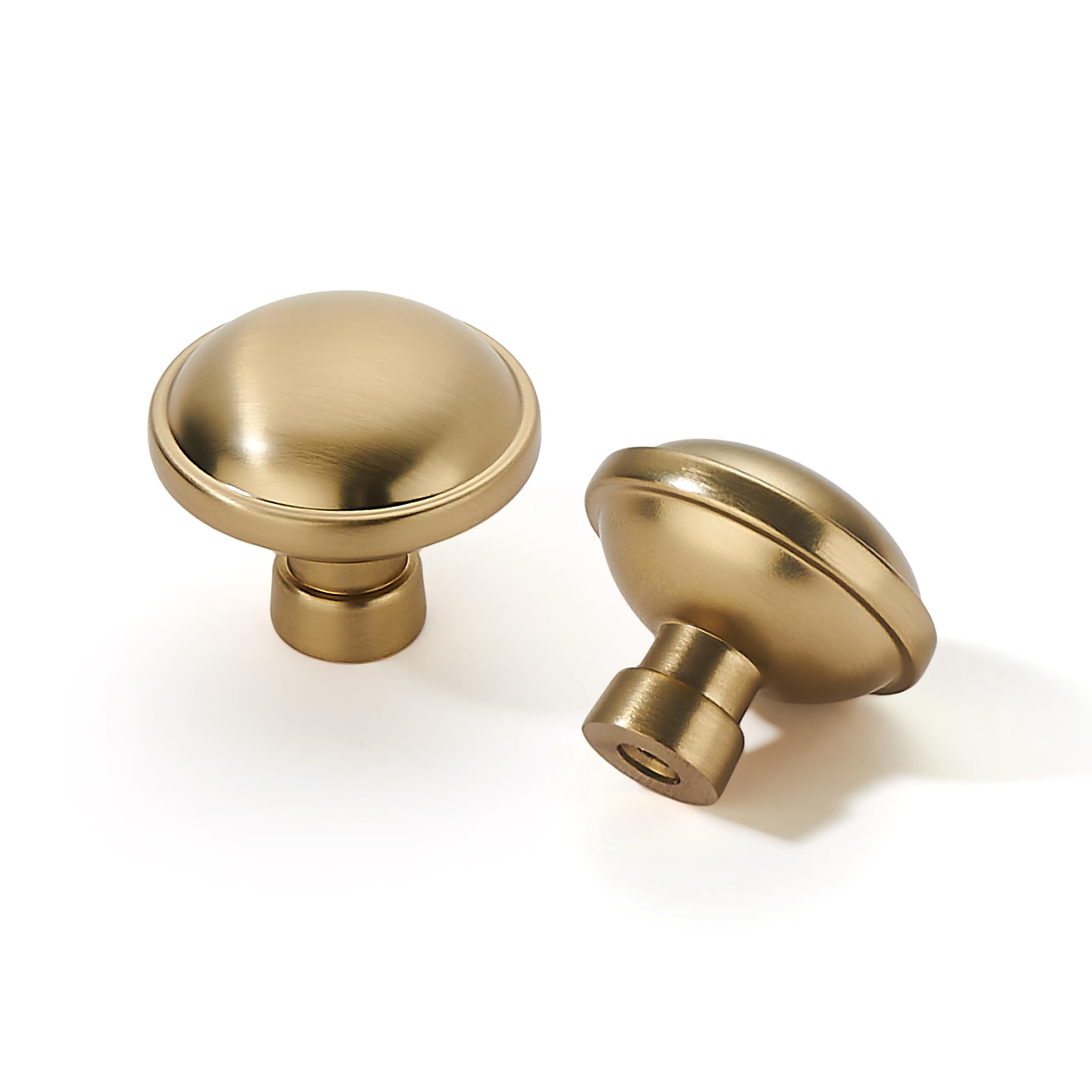khtumeware 10 Pack Drawer Pulls 1-1/4 Inch Kitchen Cabinet Knobs Solid Round Dresser Drawer Knobs Champagne Bronze Dresser Kn
