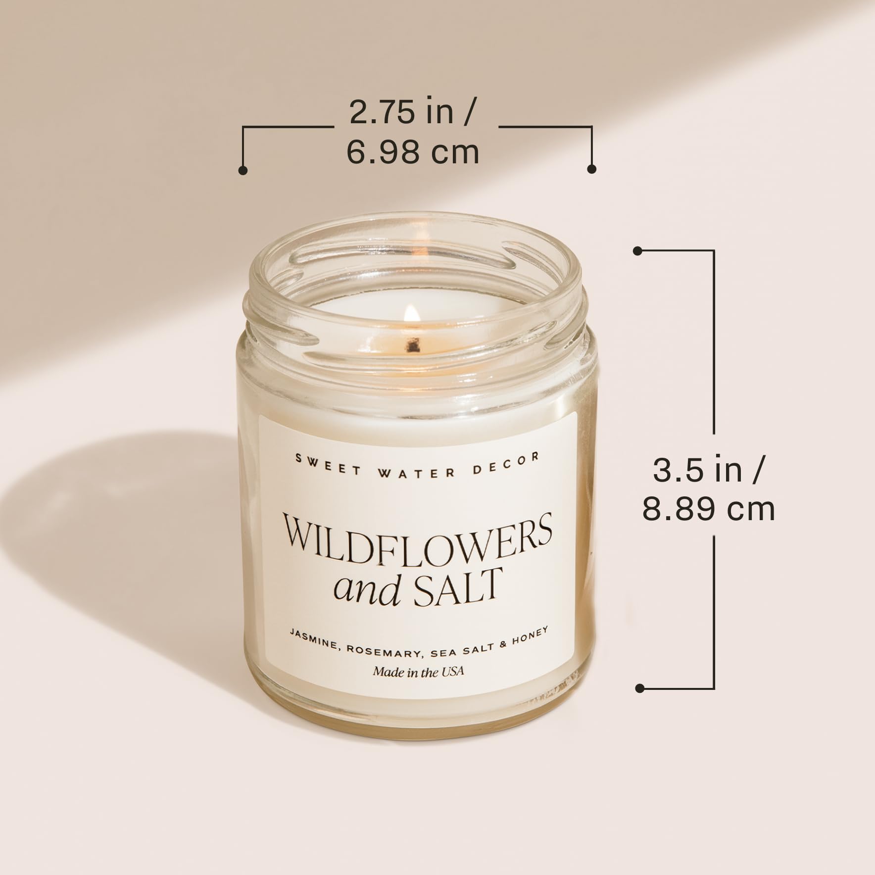 Sweet Water Decor Relax Girl, Peppermint, Cedar, Clove, and Eucalyptus Scented Soy Wax Candle for Home | 9oz Clear Jar, 40 Hour Burn Time, Non Toxic, Made in the USA