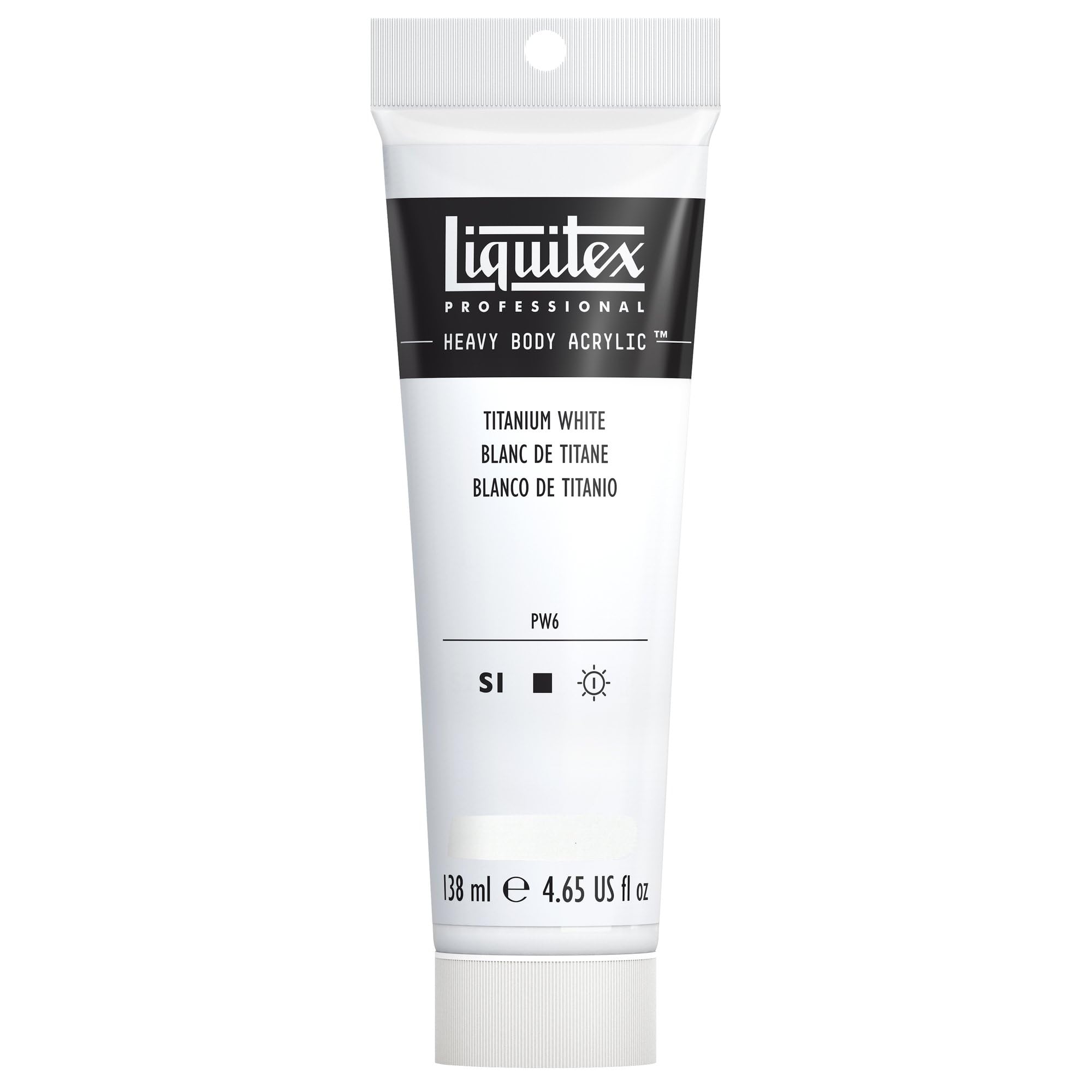 Liquitex Professional Heavy Body Acrylic Paint, 4.65-oz (138ml) Tube, Titanium White