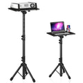 DECOSIS Projector Stand Tripod Adjustable, Laptop Height from 23.5 to 46.5 inches with Gooseneck Phone Holder, Floor for Offi