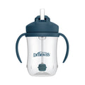Dr. Brown's Milestones Baby's First Straw Cup, Training Cup with Weighted Straw, 9 oz/270 mL, BPA-free, 6m+, Dark Blue, 1-Pac
