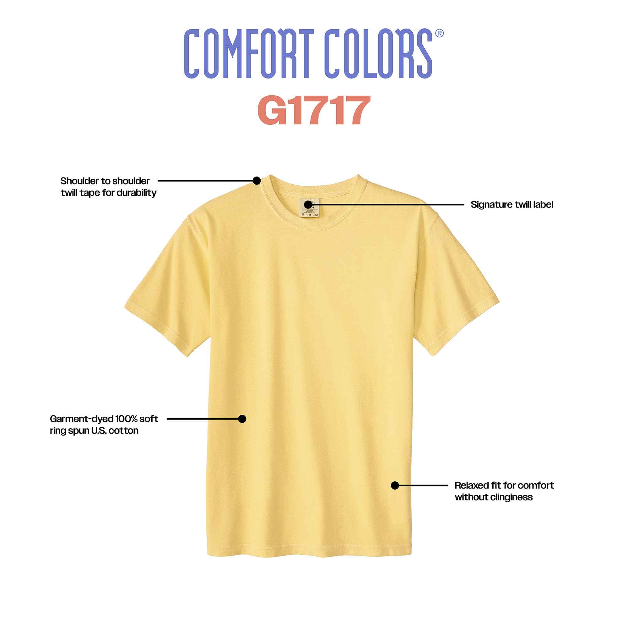 Comfort Colors Adult Heavyweight Short Sleeve Tee, Style G1717/G1745, Multipack