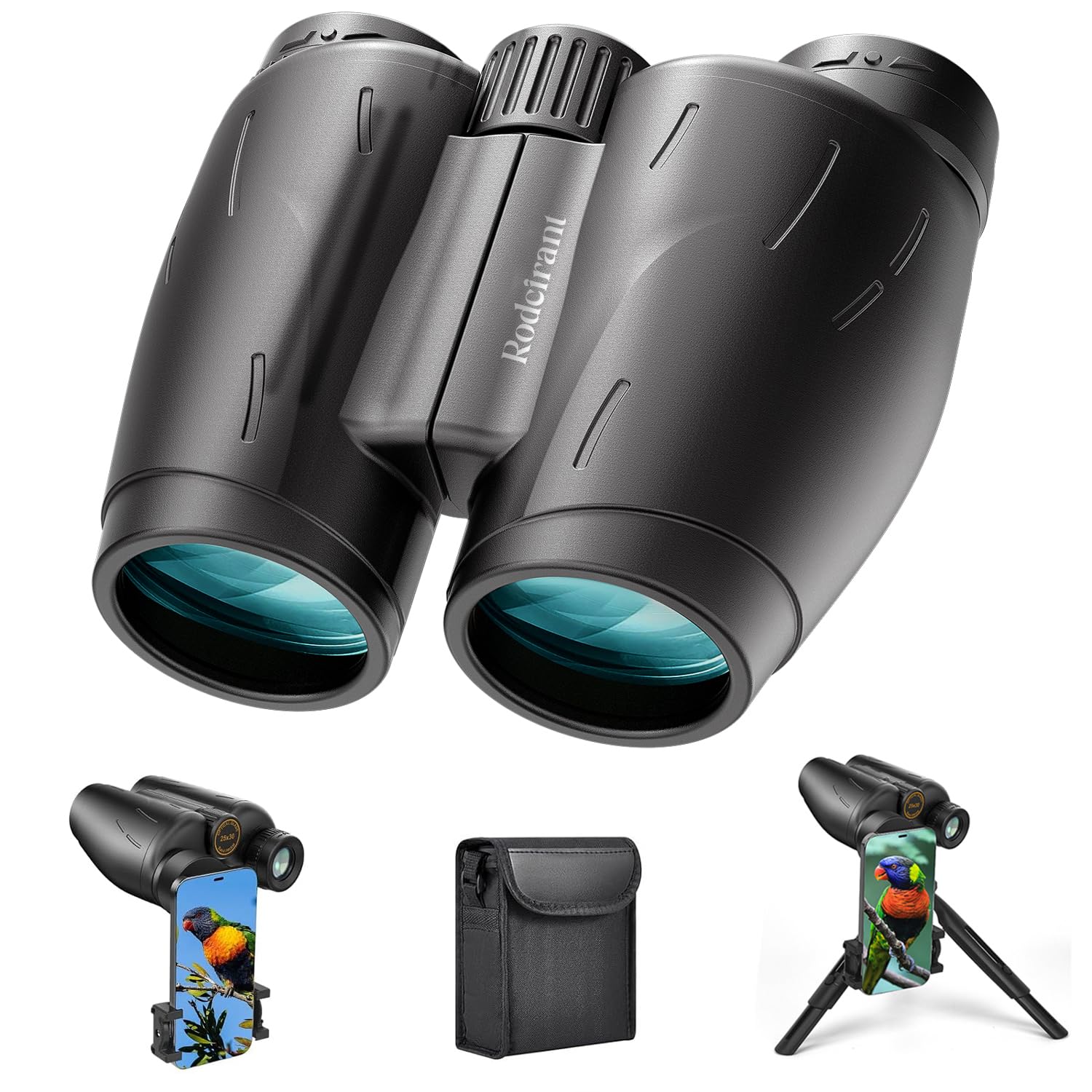 25x30 Professional Large Eyepiece Binoculars for Adults - Complete Kit with Phone Adapter, Tripod Adapter, Waterproof and Com