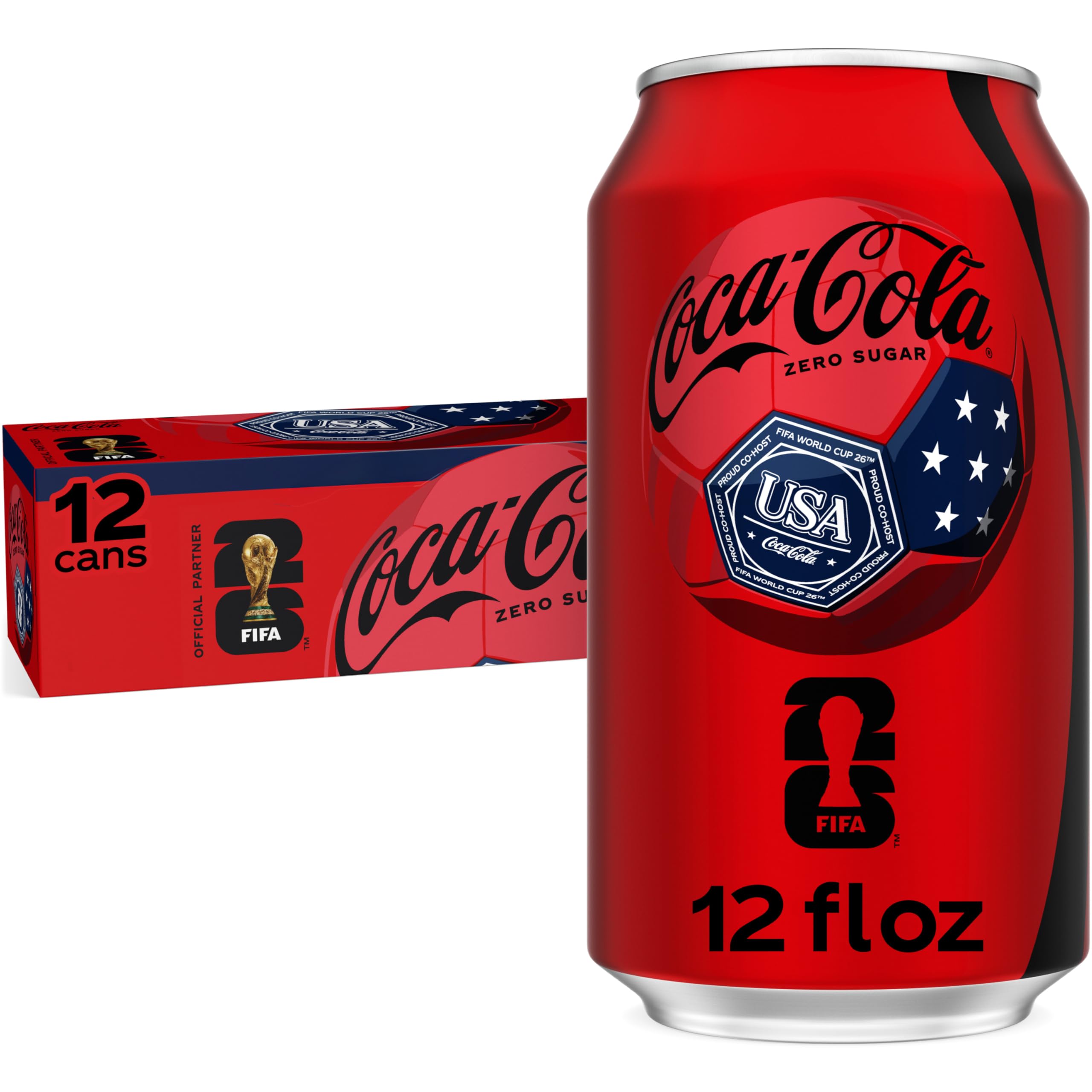 Coca-Cola Zero Sugar Soda Soft Drink Fridge Pack Cans, 12 fl oz, 12 Pack