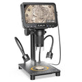 Elikliv Microscope with Weighing Scale, Digital Magnifier for Error Coins, Jewelry Magnifying Glass with Lights, 4.3" LCD Screen 12MP Camera 1080P Video USB PC View for Adults Collectors Supplies