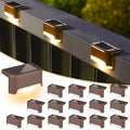 SOLPEX Solar Deck Lights Outdoor 16 Pack, Solar Step Lights Waterproof Led Solar lights for Outdoor Stairs, Step , Fence, Yar
