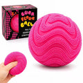 Fuzz Ball Squishy Stress Ball,Soft Fidget Squishy Fuzz Squeeze Ball for Adults,Anxiety Stress Relief Toys,Party Favors Gift for Adults (Pink Ball)