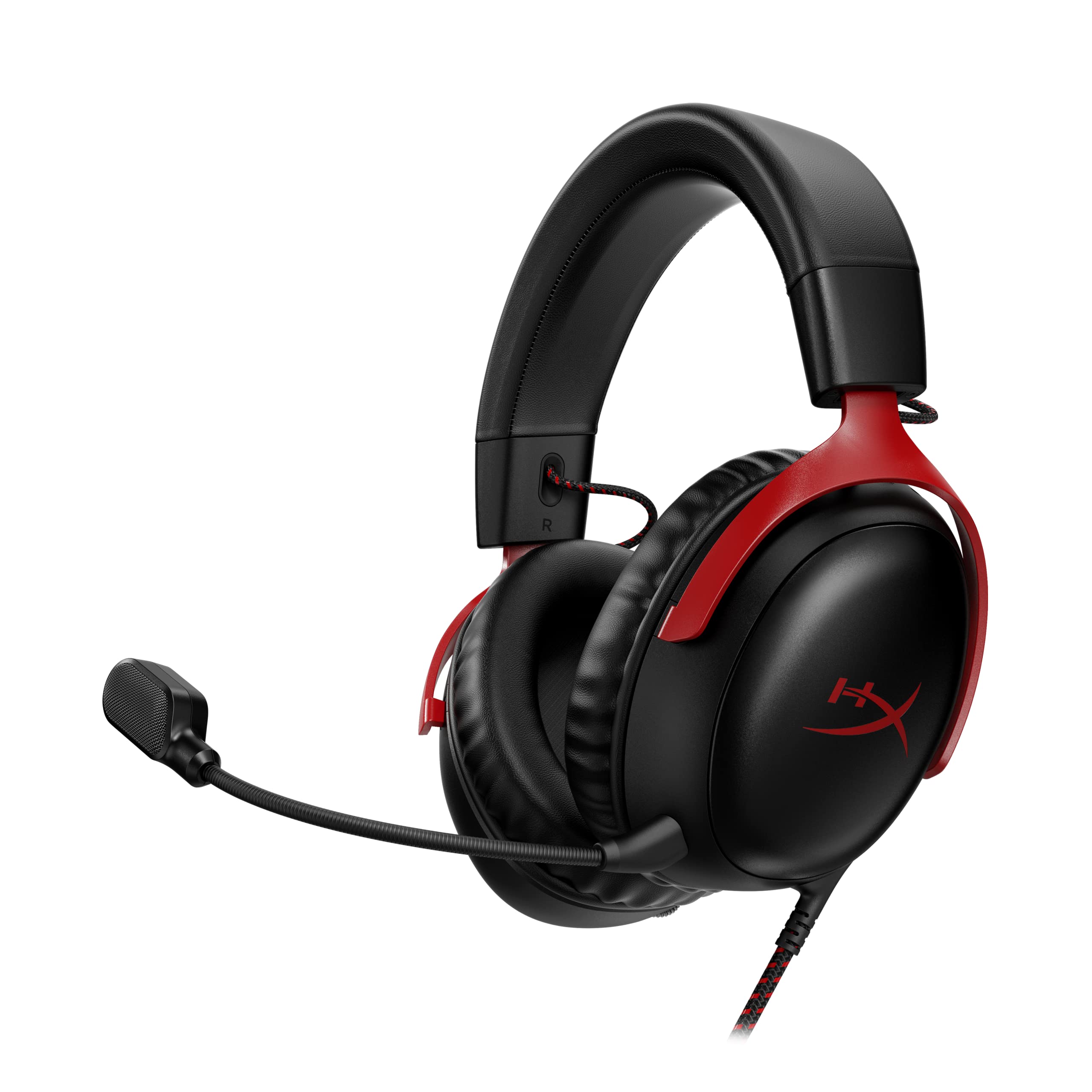 HyperX Cloud III – Wired Gaming Headset, PC, PS5, Xbox Series X|S, Angled 53mm Drivers, Spatial Audio, Memory Foam, Durable F