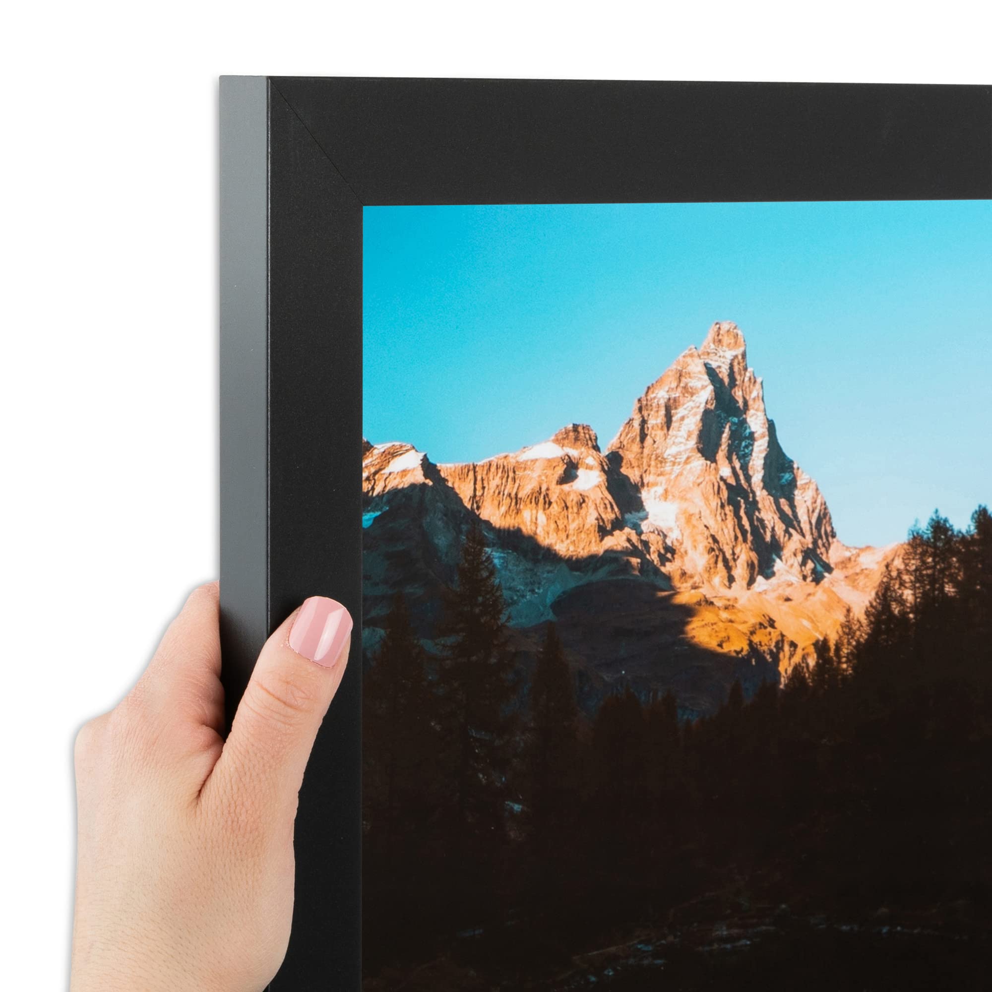 ArtToFrames 24x34 inch Satin Black Picture Frame, 2WOMFRBW26079-24x34