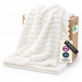 Bedsure GentleSoft White Throw Blanket for Couch - Birthday Gifts for Women Mom Her Girls, Cozy Fleece Blanket for Sofa Bed,