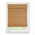Cordless Woven Wood Roman Shades, Bamboo Shades Sizes 20 to 72 Wide and 24 to 72 High, Bamboo Mesh Natural