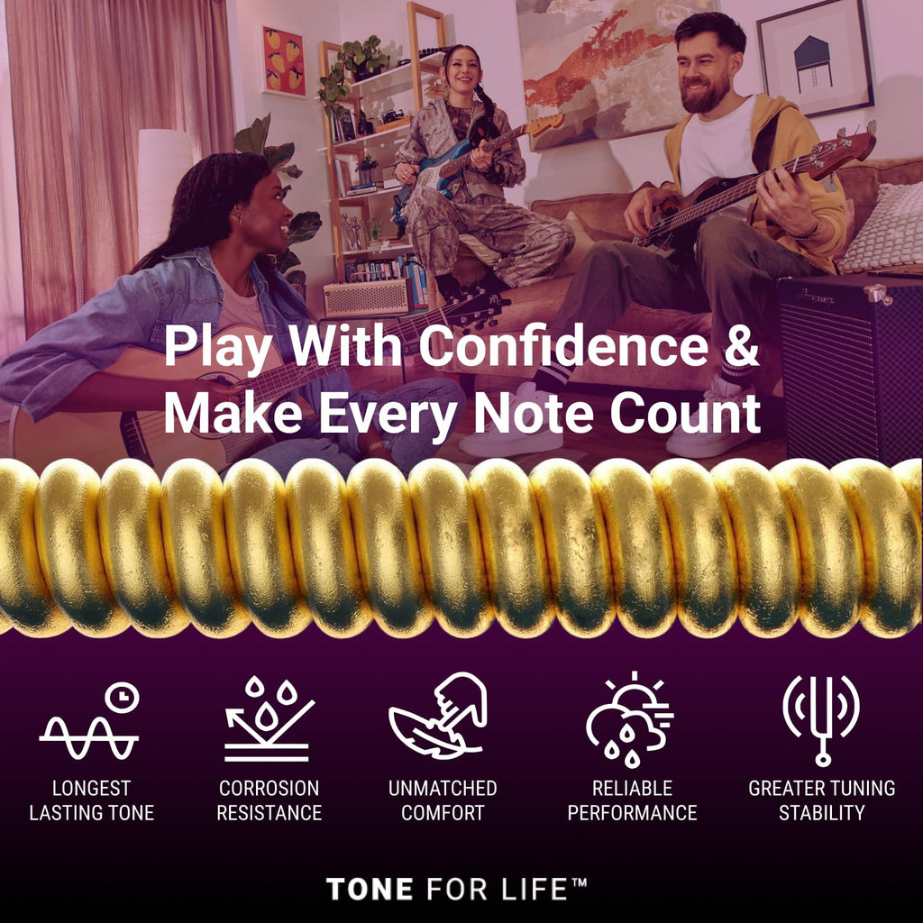 Elixir Strings, Acoustic Guitar Strings, Phosphor Bronze with NANOWEB Technology, Longest-Lasting Rich and Full Tone For Life with Comfortable Feel, 6 String Set, Light 12-53