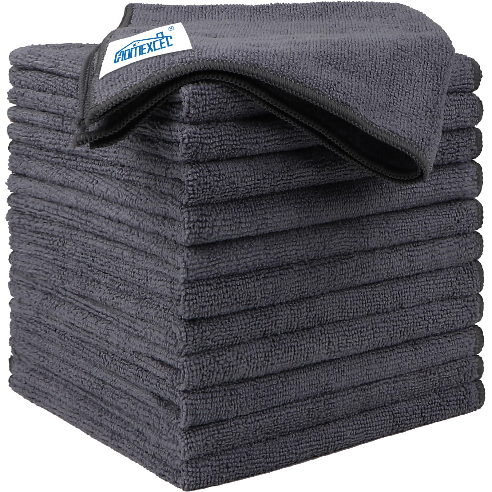 HOMEXCEL Microfiber Cleaning Cloth 12 Pack, 12.5 x 12.5 inch Microfiber Towels for Cars, Ultra Absorbent Washing Cloth, Lint