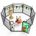 FXW Rollick Unleashed Dog Playpen for Indoor, Yard, RV Camping, 24 inch 8 Panels for Small and Puppy Dogs, Black│Patented