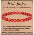 QOGIR Handmade Healing Bracelet, Natural Gem Stone Crystal Elastic Bracelet