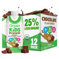 Orgain Organic Kids Nutritional Dairy Protein Shakes, Chocolate, Healthy Kids Snacks, 8g Grass-Fed Protein, 3g Fiber, 22 Vita