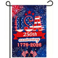 250 Anniversary USA Garden Flag - 250 Years of Freedom Double Sided 3-Ply American Patriotic Flags 1776-2026, UV Protection Fade Resistant 12x18 Inch Yard Flag Commemorative Merchandise for Outdoor Celebration