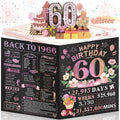 Aiunmiol 60th Birthday Card for Women Her, Large 3D Pop Up 60th Birthday cards for Wife Mom, Happy 60 Year Old Birthday Decor
