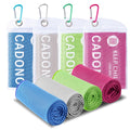 CADONO 4 Pack Cooling Towel (40"x12"), Soft Breathable Chilly Towel, Ice Towel, Microfiber Towel for Yoga, Sport, Running, Wo