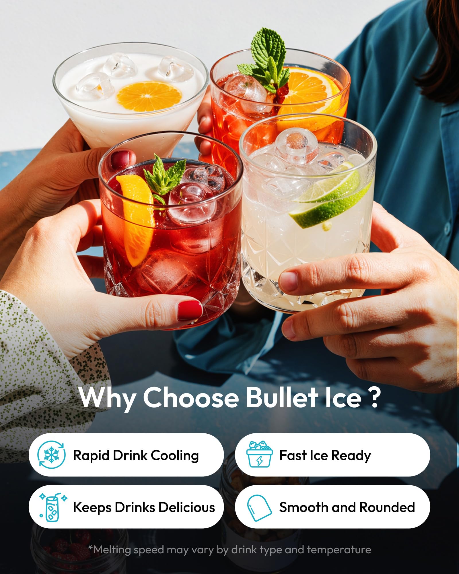 EUHOMY Ice Maker Countertop, 9 Cubes Ready in 6 Mins, 26lbs/24H, Self-Cleaning, Portable Ice Maker Machine with Carry Handle, Basket and Scoop, 2 Sizes of Bullet Ice for Home, Kitchen, Office