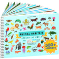 Animals Habitat 500+ Kids Sticker Book by Cupkin Toddler Airplane Travel Activity Coloring and Sticker Book, Road Trip Essent