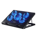 Kootek Laptop Cooling Pad, Laptop Cooler with 5 Quiet Fans for 12"-17" Computer PC Notebook Gaming Laptop Fan, Height Adjusta