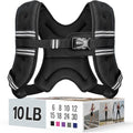 Zeerun Weighted Vest, 6lb/8lb/10lb/12lb/15lb/18lb/20lb/24lb/30lb for Men Women, Reflective Stripe Adjustable Buckle, Comforta