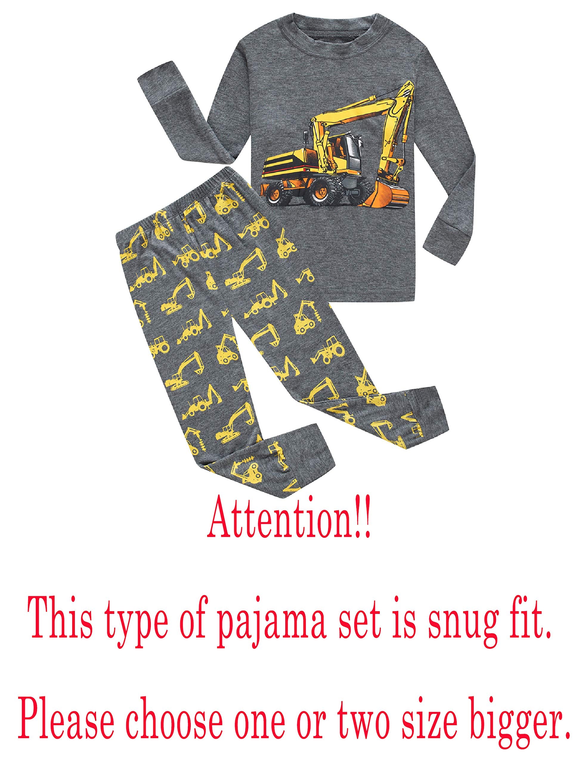 Family Feeling Kids & Toddler Boys Pajamas 2 Piece Pjs Set 100% Cotton Sleepwear