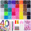 Bedazzling Kit 40000Pcs 40 Colors Resin Jelly Rhinestones, Multicolor 3mm Flatback Gems for Diamond Art, Bedazzler Kit with 4Pcs 10ml B7000 Jewelry Glue & Tools - Christmas Birthday Gifts for Women